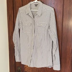 Eddie Bauer Flannel Plaid Top, Large Tall